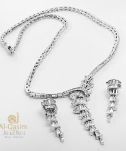 Symmetrical Silver Necklace Set