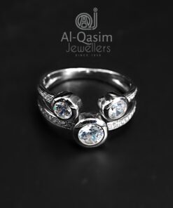 Twin Band Zircon Ring