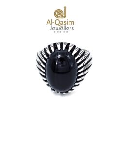 Stripes Turkish Silver Ring for Men