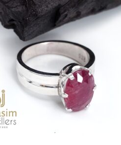 Ruby Crown Silver Ring