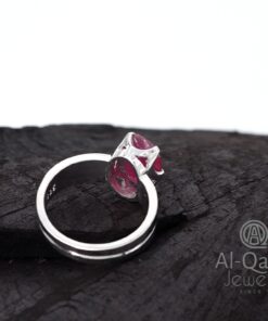 Ruby Crown Silver Ring