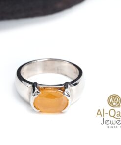 Natural Yellow Topaz Silver Ring