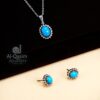 Turquoise Studded Antique Pendant Set