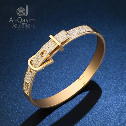 Buckle Style Copper Gold Plated Bracelet