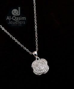 Quad Petal Silver Pendant Set