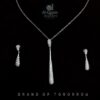 Base Bat Sterling Silver Pendant Set