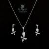 925 Silver Blossom Pendant Set