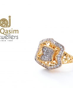 Oscillated Gold Plated Silver Ring