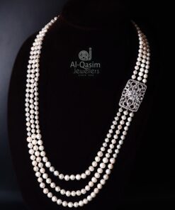 Real Pearl Tri-Layer Necklace Set
