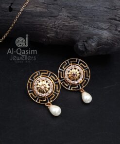 Versace Border Gold Plated Earrings