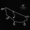Dangling Pears Silver Anklets