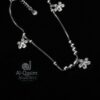 Flower sterling silver anklets