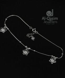 Heart and Flower Silver Pazeb