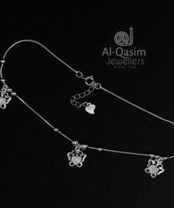 Heart and Flower Silver Pazeb