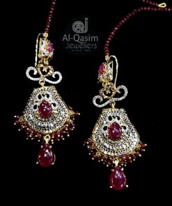Laser Cut Two Tone Silver Necklace Set