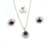 Blue Vortex Silver Pendant Set