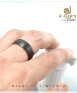 Black Satin Tungsten Carbide Band