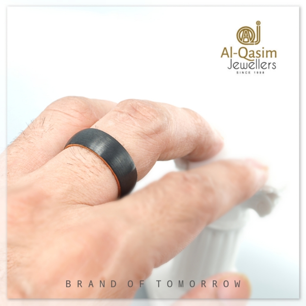 Black Satin Tungsten Carbide Band
