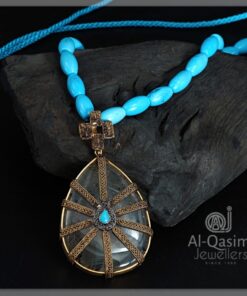 Egyptian Style Moss Agate Pendant