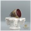 316L Red Stone Turkish Ring