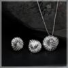Snail 925 Silver Pendant Set