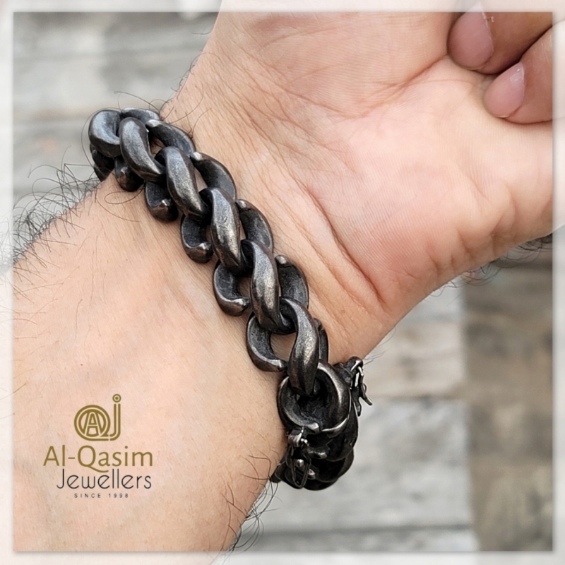Vertebrae Titanium Steel Oxidized Bracelet