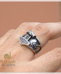 Antique Titanium Steel Turkish Ring