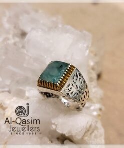 Real Emerald Irani Silver Ring