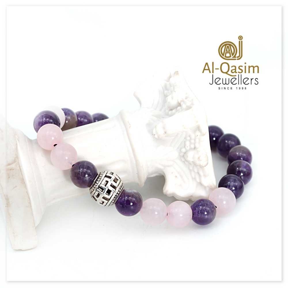 Amethyst & Rose Quartz Bracelet