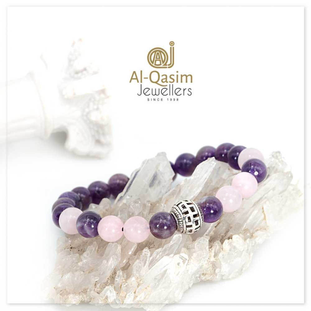 Amethyst & Rose Quartz Bracelet