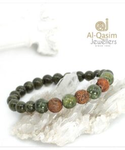 Jade & Fossil Beads Bracelet