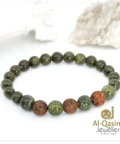 Jade & Fossil Beads Bracelet