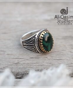 Malachite Silver Persian Ring