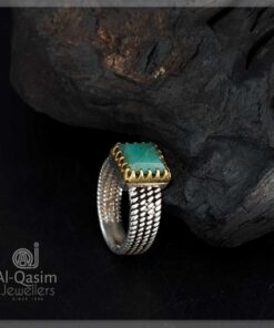 Persian Silver Emerald Ring