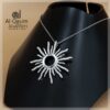 Zirconia Sun Brass Pendant