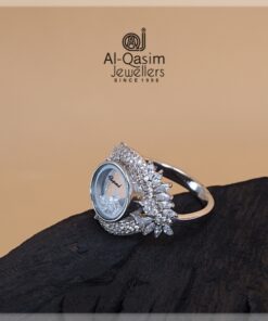 Floating-Zircons Branded Ring