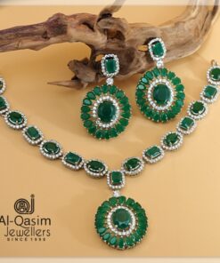 Strip Silver Necklace Set