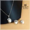 Cornea Pearl Silver Pendant-Set