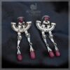 Dual-Dangling Ruby Earrings
