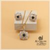 Geometric Silver Pendant Set