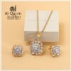 Zircon Plate Silver Locket-Set