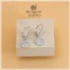 Circle Drop Silver Earrings