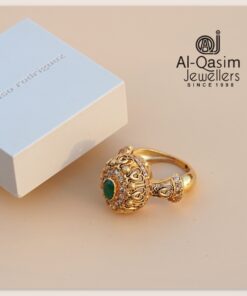 Golden Dome Silver Ring