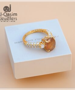 Yellow Topaz Ladies Ring