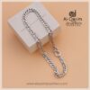 Double Curb Silver Bracelet