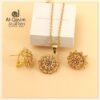 Madrasi Lotus Gold-Plated Locket-Set