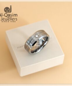 Tungsten Carbide Zirconia Wedding-Band