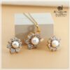 Zircon Flower Pendant Set