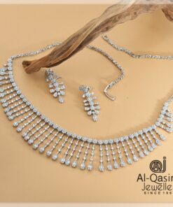 Chandelier Silver Necklace Set