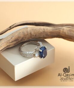 Sapphire Silver Ladies Ring
